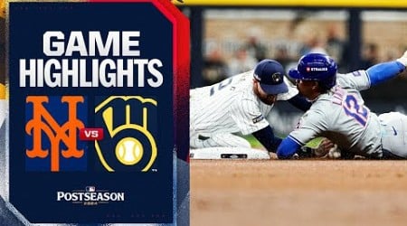 Mets vs. Brewers NL Wild Card Game 3 Highlights (10/3/24) | MLB Highlights