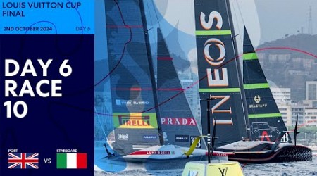 Louis Vuitton Cup Final Race 10 | INEOS Britannia vs Luna Rossa Prada Pirelli | Full Replay