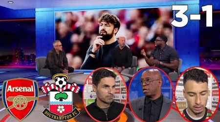 MOTD ~ Arsenal vs Southampton 3-1 Analysis | Ian Wright &amp; Mikel Arteta &amp; Martinelli reaction