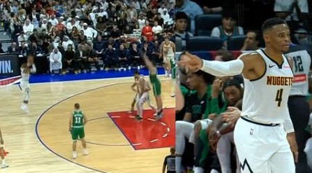 Celtics disrespect Russell Westbrook from 3 even in preseason and he makes them pay