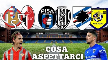 COSA ASPETTARCI DALLA 8 GIORNATA DI SERIE B! PISA CESENA, SAMPDORIA JUVE STABIA!