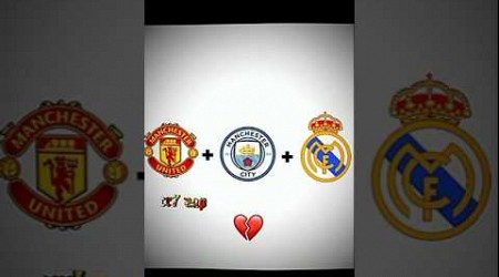 Manchester United Manchester City and Real Madrid logo mixture logo? #shorts #logo #football #viral