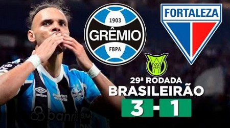 GRÊMIO VENCE O FORTALEZA EM CASA E SE AFASTA DO Z4 DO BRASILEIRÃO! GRÊMIO 3 x 1 FORTALEZA Narração