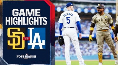 Padres vs. Dodgers NLDS Game 1 Highlights (10/5/24) | MLB Highlights