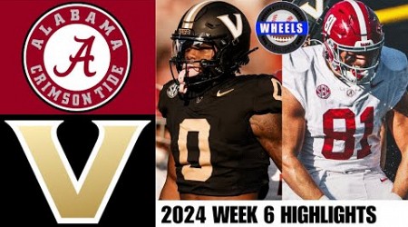 #1 Alabama v Vanderbilt (INCREDIBLE UPSET!) | Full Game Highlights | 2024 College Football Highlight