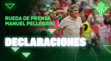 Rueda de prensa de Manuel Pellegrini tras el #ElGranDerbi 