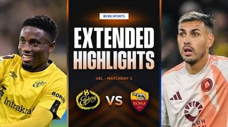 IF Elfsborg vs. Roma: Extended Highlights | UEL League Phase MD 2 | CBS Sports Golazo - Europe