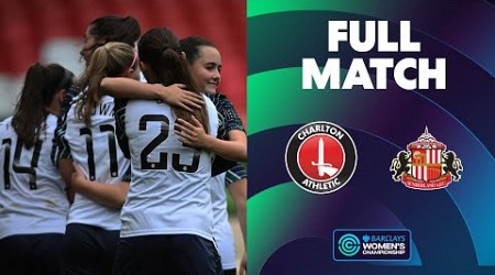 Full Match: Charlton Athletic v Sunderland | Barclays Women&#39;s Championship