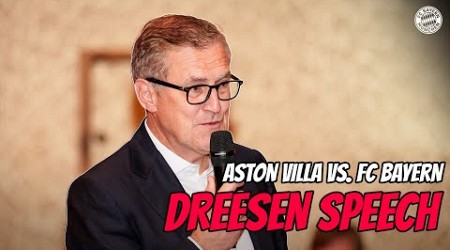 Jan-Christian Dreesen speech after 1-0 defeat at Aston Villa | Champions League