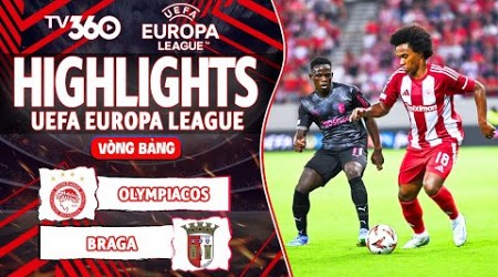 HIGHLIGHTS OLYMPIAKOS VS BRAGA: HIỆP 2 ĐẦY THĂNG HOA, CHỦ NHÀ MỞ HỘI ĂN MỪNG | EUROPA LEAGUE 24/25