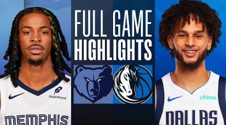 GRIZZLIES at MAVERICKS | NBA PRESEASON FULL GAME HIGHLIGHTS | October 7, 2024