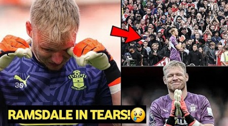 Aaron Ramsdale IN TEARS as he received warm welcome from Arsenal&#39;s fans