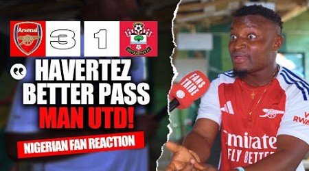 ARSENAL 3-1 SOUTHAMPTON ( Godfrey - NIGERIAN FAN REACTION) PREMIER LEAGUE 24-25 HIGHLIGHT