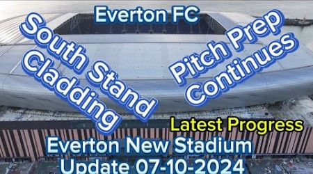 Everton FC New Stadium at Bramley Moore Dock Update 07-10-2024 latest drone footage 4k