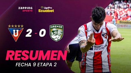 Liga De Quito 2 - 0 Orense SC Resumen Fecha 9 / 2da Etapa / LigaPro Ecuabet