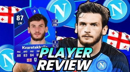 87 SERIE A POTM KVARATSKHELIA SBC PLAYER REVIEW | FC 25 ULTIMATE TEAM