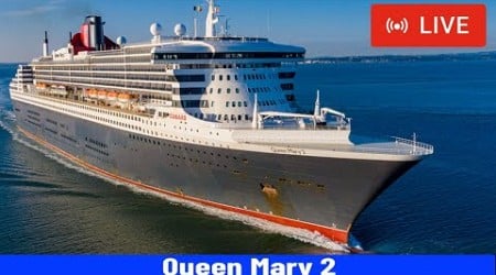 SHIPS TV - Queen Mary 2 Cruise Ships Departing Port of Southampton (LIVE)