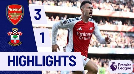 Arsenal vs Southampton 3-1Highlights: Havertz, Martinelli, Saka goals | Premier League 2024/25