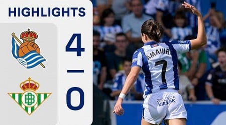 REAL SOCIEDAD 4 - 0 REAL BETIS FÉMINAS | RESUMEN LIGA F