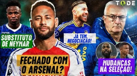 NEYMAR recebe &quot;PROPOSTA&quot; pra jogar no ARSENAL l 3 MUDANÇAS na SELEÇAO l VINI JR no AL-HILAL e+