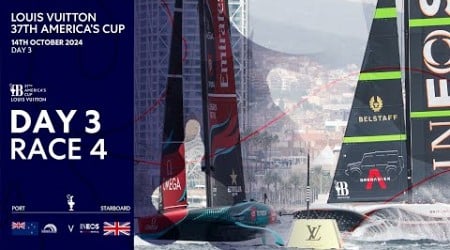 Louis Vuitton 37th America&#39;s Cup Race 4 | Emirates Team New Zealand vs INEOS Britannia | Full Replay