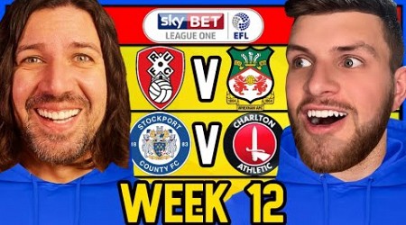 LEAGUE 1 WEEK 12 PREDICTIONS