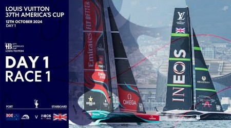 Louis Vuitton 37th America&#39;s Cup Race 1 | Emirates Team New Zealand vs INEOS Britannia | Full Replay