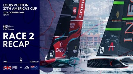 Louis Vuitton 37th America&#39;s Cup Race 2 Recap | INEOS Britannia vs Emirates Team New Zealand