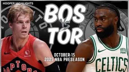 Boston Celtics vs Toronto Raptors Full Game Highlights | Oct 15 | 2024-25 NBA Preseason