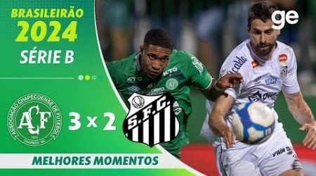 CHAPECOENSE 3 X 2 SANTOS | MELHORES MOMENTOS | 32ª RODADA BRASILEIRÃO SÉRIE B 2024 | ge.globo