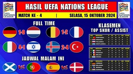 Hasil UEFA Nations League 2024 Tadi Malam - JERMAN vs BELANDA - BELGIA vs PRANCIS - ITALIA vs ISRAEL