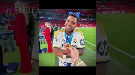 Rodrygo Flexing With His Champions Leagues Medal 