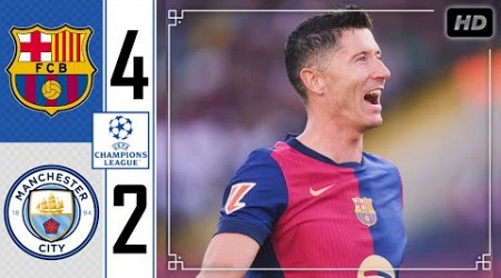 Barcelona vs Manchester City 4-2 • Champions League Highlights &amp; Goals • Barcelona Bola Tadi Malam