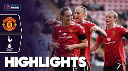 United Remain Unbeaten! | Manchester United v Tottenham Highlights | Barclays WSL 2024-25