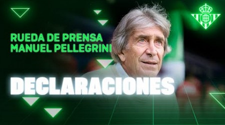 Rueda de prensa de Manuel Pellegrini tras el #OsasunaRealBetis 