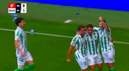 Gol de Vitor Roque, Osasuna vs Real Betis (1-2) Todos los goles y resumen ampliado