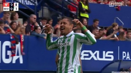 Gol de Vitor Roque hoy, Osasuna vs Real Betis (1-2), goles/resultados y resumen ampliado.