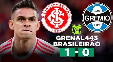 INTER VENCE O GRÊMIO E SE APROXIMA DO G4 DO BRASILEIRÃO! INTERNACIONAL 1 x 0 GRÊMIO GRENAL443