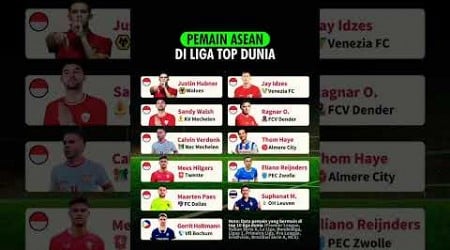 Pemain ASEAN Di Liga Top Dunia #history #indonesia #news #football #bola #timnasday #sports #shorts