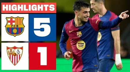 FC BARCELONA 5 - 1 SEVILLA FC I RESUMEN LALIGA EA SPORTS