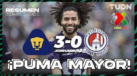 Resumen y goles | Pumas 3-0 Atl San Luis | Liga Mx -AP2024 - J12 | TUDN