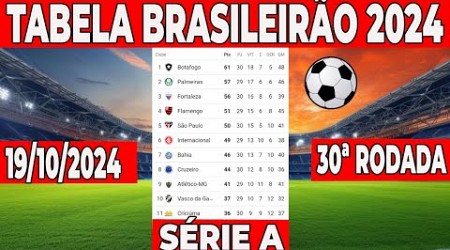 TABELA SÉRIE A 2024 | TABELA DO BRASILEIRÃO 2024 | CLASSIFICAÇÃO BRASILEIRÃO 2024