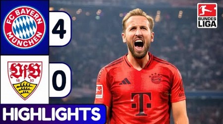 Bayern Munich vs VfB Stuttgart (4-0) | Highlights &amp; Goals | Bundesliga 2024/25