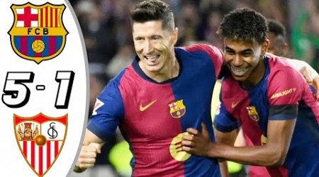 Barcelona vs Sevilla 5-1 - All Goals &amp; Highlights - 2024