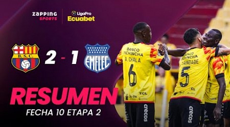 Barcelona SC 2 - 1 CS Emelec Resumen Fecha 10 / 2da Etapa / LigaPro Ecuabet