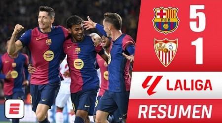 BARCELONA es una MÁQUINA. Aplastó al SEVILLA. Dobletes de Lewandowski y Torre. Volvió Gavi | La Liga