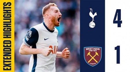 Tottenham Hotspur 4-1 West Ham // EXTENDED PREMIER LEAGUE HIGHLIGHTS