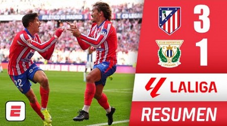 Atletico de Madrid sufrió con Leganés pero sacó los 3 puntos. Goles de Sorloth y Griezmann | La Liga