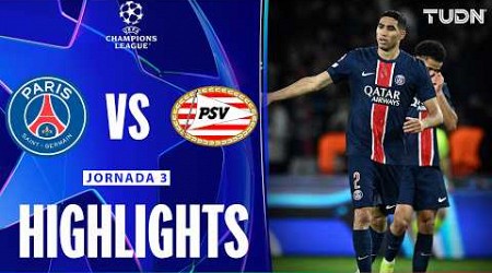 HIGHLIGHTS - PSG vs PSV Eindhoven | UEFA Champions League 24/25 | TUDN