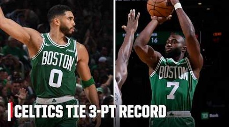 The Celtics tie the NBA RECORD for 3-pointers in a game with 29 on opening night 